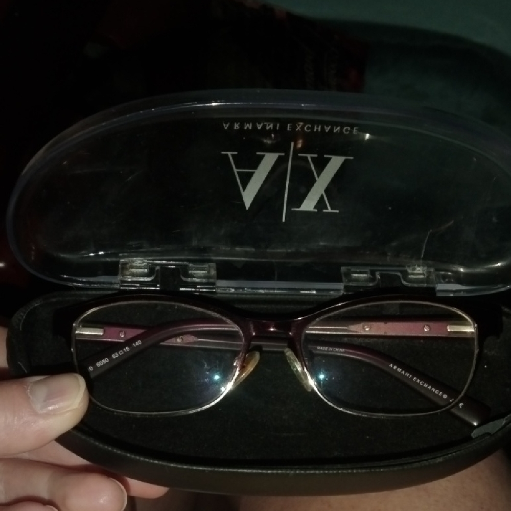 Armani Exchange Women's Glasses in Burgundy and Gold